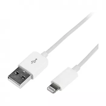 Logilink UA0199 Lightning laidas, MFi sertifikuotas, USB-A į Lightning 8 kontaktų, baltas, 1 m (greitas įkrovimas ir sinchronizavimas)