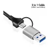 Logilink UA0440 USB 3.2 Gen 1 3 prievadų šakotuvas su Gigabit Ethernet adapteriu, USB-C ir USB-A jungtimi, aliuminis