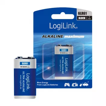 LogiLink Ultra Power šarminė 9V baterija, 1 vnt. lizdinė pakuotė
