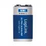 LogiLink Ultra Power šarminė 9V baterija, 1 vnt. lizdinė pakuotė