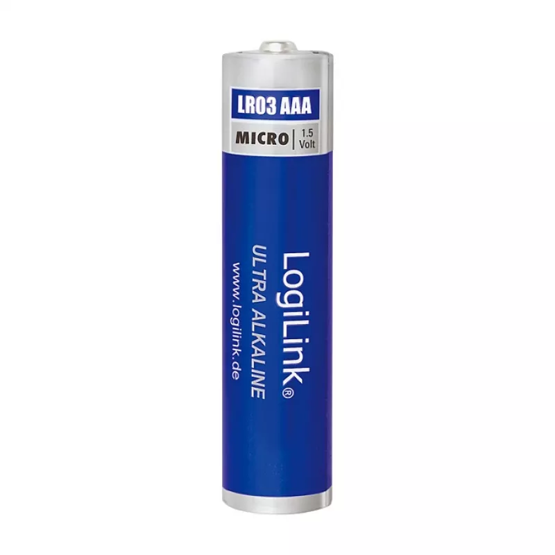 LogiLink Ultra Power šarminės AAA baterijos, 8 vnt., 1,5 V, ilgaamžė galia, be gyvsidabrio