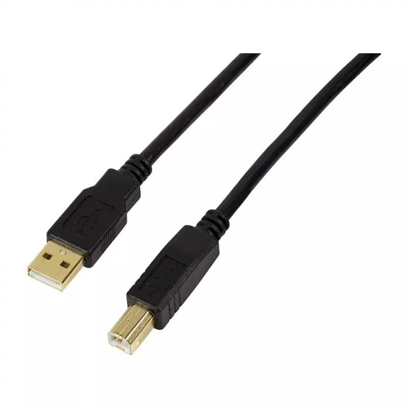 LogiLink USB 2.0 Active Extension Cable, USB-A Male to USB-B Male, 20 m, with Signal Amplifier, Juoda