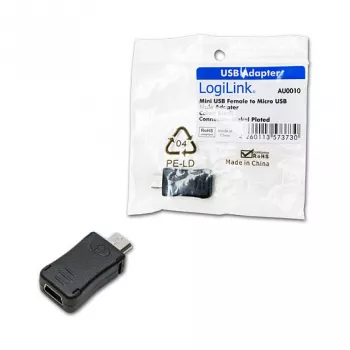LogiLink USB 2.0 adapteris Micro USB Type B moteriška į USB Type A vyrišką