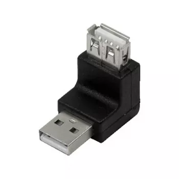 LogiLink USB 2.0 kampinis adapteris 270° A/M į A/F, 480 Mbps, juodas