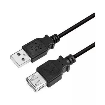 LogiLink CU0011B USB 2.0 ilginamasis laidas, USB-A kištukas į USB-A lizdą, juodas, 3 m