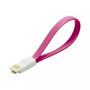 LogiLink USB 2.0 magnetinis įkrovimo ir duomenų kabelis - USB-A į Micro USB-B - 1m - rožinis