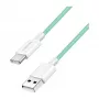 LogiLink USB 2.0 Type-C laidas, A/M į C/M, 480 Mbps, 60W, nailonas, žalias, 0,5 m