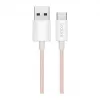 LogiLink CU0324 USB 2.0 Type-C laidas, A/M į C/M, 480 Mbps, 60W, nailonas, rožinis, 1 m