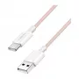 LogiLink CU0324 USB 2.0 Type-C laidas, A/M į C/M, 480 Mbps, 60W, nailonas, rožinis, 1 m