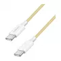 LogiLink USB 2.0 Type-C laidas, C/M į C/M, 480 Mbps, 60W, nailoninis, geltonas, 0,5 m