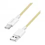 LogiLink USB 2.0 Type-C laidas, USB-A kištukas į USB-C kištuką, 480 Mbps, 60W Power Delivery, nailono pynė, geltona, 1 m