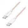 LogiLink USB 2.0 Type-C į Type-C laidas, 1 m, 60W Power Delivery, pintas nailonas, rožinė