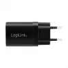 Logilink USB-A/C įkrovimo rinkinys, 15 W, po 1x USB-A, 1x USB-C, juodos spalvos