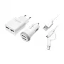 Logilink USB-A įkrovimo rinkinys, 10.5 W / 10 W, 2 prievadai, 2x USB-A, baltas