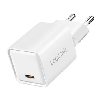 LogiLink USB-C įkroviklis 20W GaN, 1 prievadas, USB Power Delivery, baltas