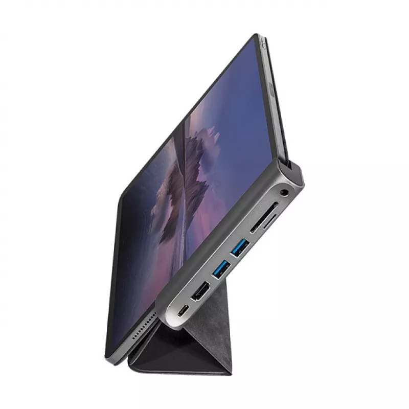 LOGILINK USB-C Dockinė stotis, 7 prievadų, USB 3.2 Gen1, 100W PD, 4K HDMI, iPad, aliuminio (UA0385)