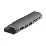 LOGILINK USB-C Dockinė stotis, 7 prievadų, USB 3.2 Gen1, 100W PD, 4K HDMI, iPad, aliuminio (UA0385)