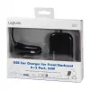 Logilink USB automobilinis įkroviklis, 2+2 prievadai, 24W, juodas