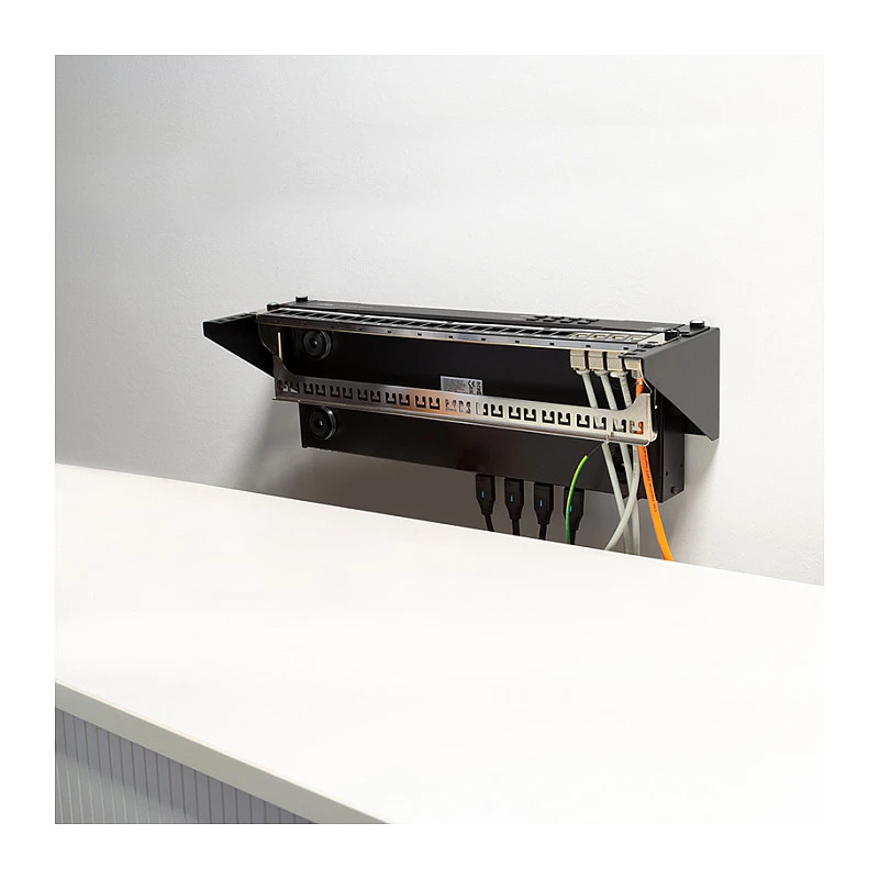 Logilink WB0011 19 Inch 1U Rack for Under-desk or Wall Mounting, Juoda
