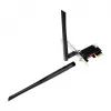 LogiLink WL0248 PCI-Express Wi-Fi 6E AX5400 Tri-Band Card su Bluetooth 5.2, 2.4/5/6 GHz, 2x nuimamos 5 dBi antenos, Intel AX210, WPA3, Windows 10/11 ir Linux