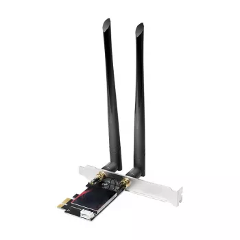 LogiLink WL0248 PCI-Express Wi-Fi 6E AX5400 Tri-Band Card su Bluetooth 5.2, 2.4/5/6 GHz, 2x nuimamos 5 dBi antenos, Intel AX210, WPA3, Windows 10/11 ir Linux