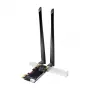 LogiLink WL0248 PCI-Express Wi-Fi 6E AX5400 Tri-Band Card su Bluetooth 5.2, 2.4/5/6 GHz, 2x nuimamos 5 dBi antenos, Intel AX210, WPA3, Windows 10/11 ir Linux