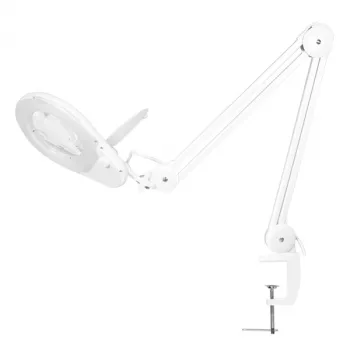 LogiLink WZ0058 LED Didinamoji lempa su tikro stiklo lęšiu 127 mm 5 dioptrijų balta
