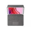 Logitech Combo Touch - klaviatūra ir aplanko dėklas - su jutikliniu kilimėliu - su apšvietimu - Apple Smart Connector - QWERTY - italų - grafitas - skirtas Apple 10,2 colio iPad (7 kartos, 8 kartos, 9 kartos)