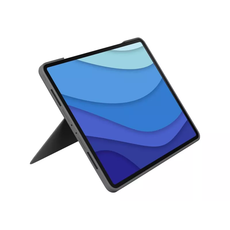 Logitech Combo Touch klaviatūros dėklas su jutikliniu kilimėliu, skirtas iPad (7, 8, 9 kartos) - Pan Nordic išdėstymas - Graphite