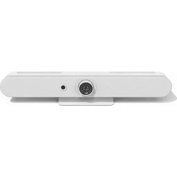 Logitech ConferenceCam Rally Bar Mini White - 4K UHD vaizdo konferencijų juosta su AI automatiniu kadravimu, 6 kryptiniais mikrofonais, dviejų ekranų palaikymu