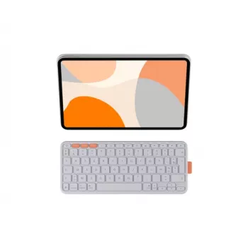 Logitech Flip Folio klaviatūra ir dėklas - Pilno dydžio - Belaidis - Bluetooth 5.1 LE - AZERTY - Prancūziškas - Šviesiai pilka - skirta Apple 10,9 colių iPad Air (5-osios kartos)