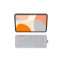Logitech Flip Folio klaviatūra ir dėklas - Pilno dydžio - Belaidis - Bluetooth 5.1 LE - AZERTY - Prancūziškas - Šviesiai pilka - skirta Apple 10,9 colių iPad Air (5-osios kartos)