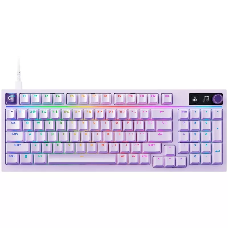 Logitech G316 X 98 laidinė žaidimų klaviatūra - alyvinė - US International - taktiliniai jungikliai