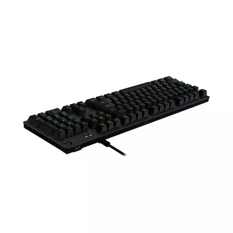 Logitech G512 Carbon mechaninė žaidimų klaviatūra - GX Brown Tactile, LIGHTSYNC RGB, USB prailginimas, aviacinio aliuminio korpusas, pilno dydžio