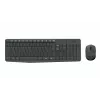 Logitech MK235 belaidė klaviatūra ir pelė, 2.4GHz RF, QWERTZ išdėstymas, juoda, USB imtuvas – 920-008031