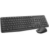 Logitech MK235 belaidė klaviatūra ir pelė, 2.4GHz RF, QWERTZ išdėstymas, juoda, USB imtuvas – 920-008031