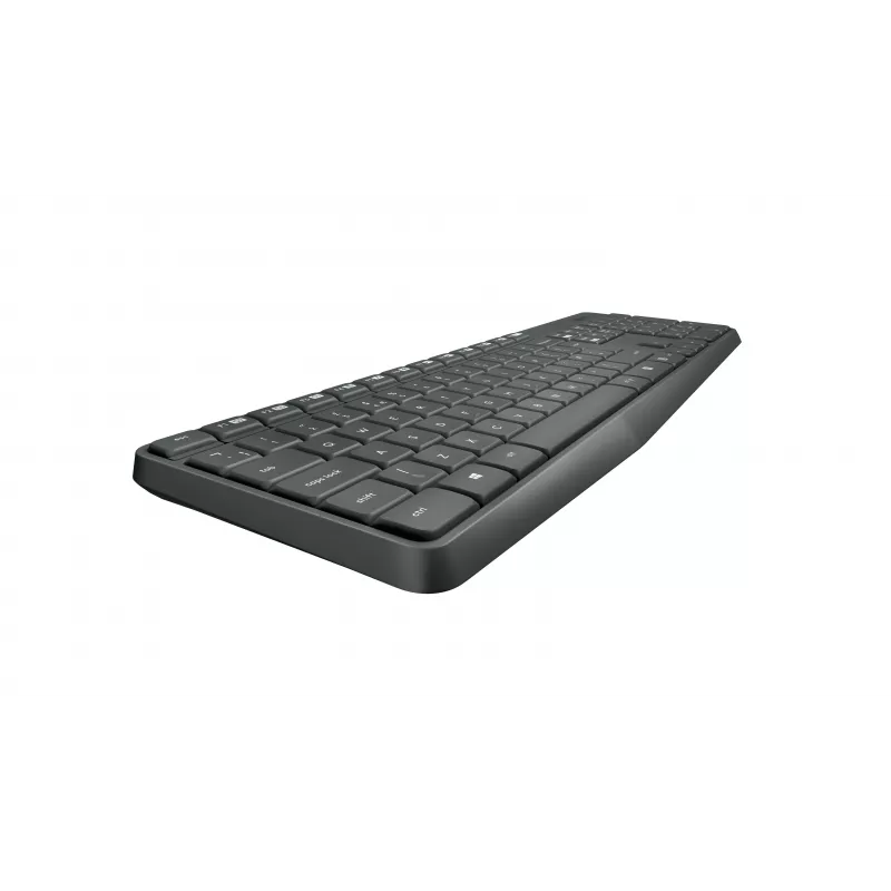 Logitech MK235 belaidė klaviatūra ir pelė, 2.4GHz RF, QWERTZ išdėstymas, juoda, USB imtuvas – 920-008031