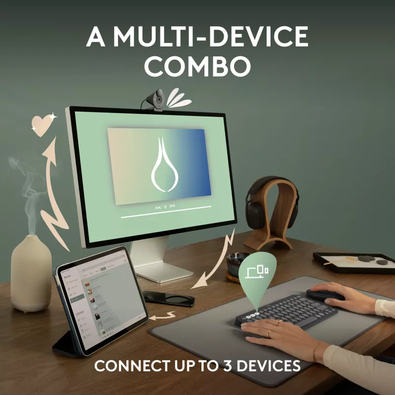 Logitech Pebble 2 Combo - Klaviatūros ir pelės rinkinys