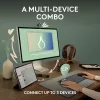 Logitech Pebble 2 Combo Tonal Graphite belaidis klaviatūros ir pelės rinkinys, AZERTY prancūziška išdėstymas, Bluetooth ir Logi Bolt USB imtuvas, tylūs paspaudimai, keli įrenginiai, perdirbtas plastikas