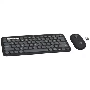 Logitech Pebble 2 Combo belaidis klaviatūros ir pelės rinkinys - Tonal Graphite - Bluetooth LE - QWERTY GB 920-012233
