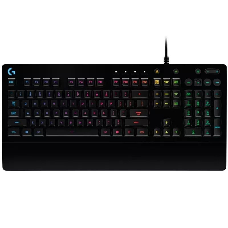 Logitech Prodigy G213 Prodigy žaidimų klaviatūra - RGB apšvietimas, QWERTY US English, atspari išsiliejimui, integruota riešo atrama