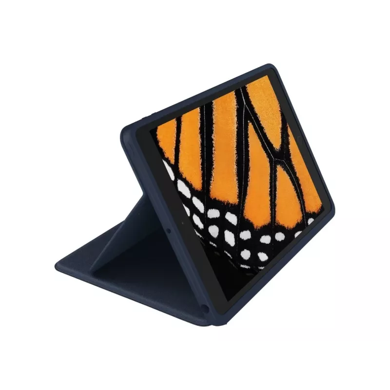 Logitech Rugged Combo 3 Touch for Education - klaviatūra ir dėklas su atverčiamu viršeliu - su jutikliniu kilimėliu - Apple Smart Connector - AZERTY - prancūzų - klasikinė mėlyna - skirta švietimui - skirta Apple 10,2 colių iPad