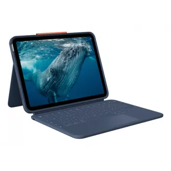 Logitech Rugged Combo 4c Touch Classic Blue iPad klaviatūros dėklas su jutikliniu kilimėliu