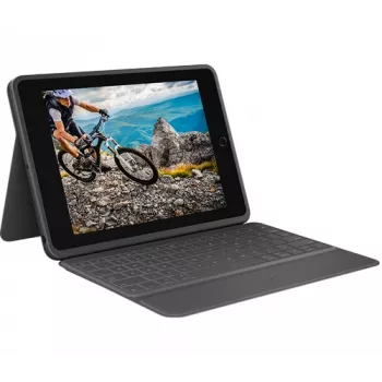 Logitech Rugged Folio Graphite Keyboard Case, skirta iPad 7/8/9