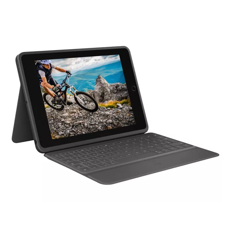 Logitech Rugged Folio Graphite Keyboard Case, skirta iPad 7/8/9