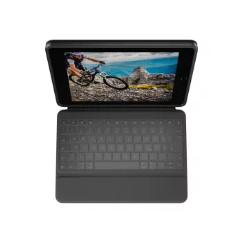 Logitech Rugged Folio Graphite Keyboard Case, skirta iPad 7/8/9
