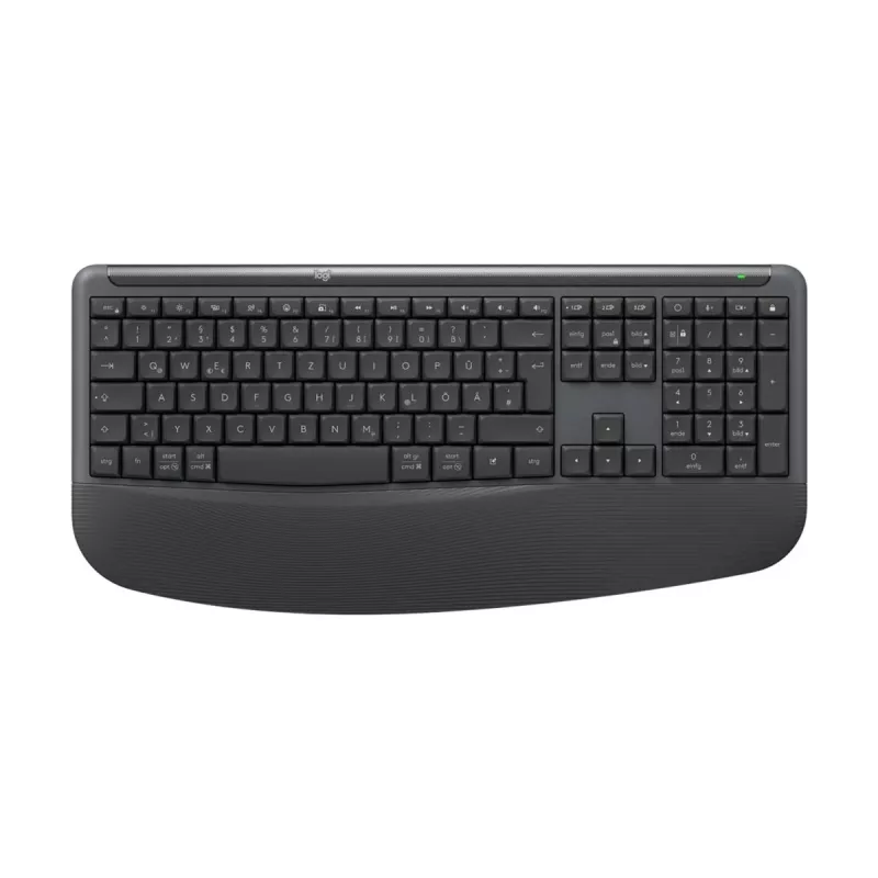 Logitech Signature Comfort Plus Combo MK880 for Business - Klaviatūros ir pelės rinkinys - Viso dydžio - su LED akumuliatoriaus indikatoriumi - Belaidis - USB-C, Bluetooth LE - QWERTZ - Vokiška - Grafitas