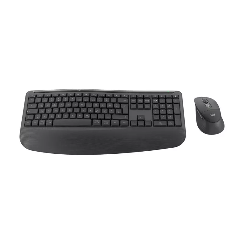 Logitech Signature Comfort Plus Combo MK880 for Business - Klaviatūros ir pelės rinkinys - Viso dydžio - su LED akumuliatoriaus indikatoriumi - Belaidis - USB-C, Bluetooth LE - QWERTZ - Vokiška - Grafitas