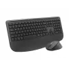 Logitech Signature Comfort Plus Combo MK880 for Business - Klaviatūros ir pelės rinkinys - Viso dydžio - su LED akumuliatoriaus indikatoriumi - Belaidis - USB-C, Bluetooth LE - QWERTZ - Vokiška - Grafitas