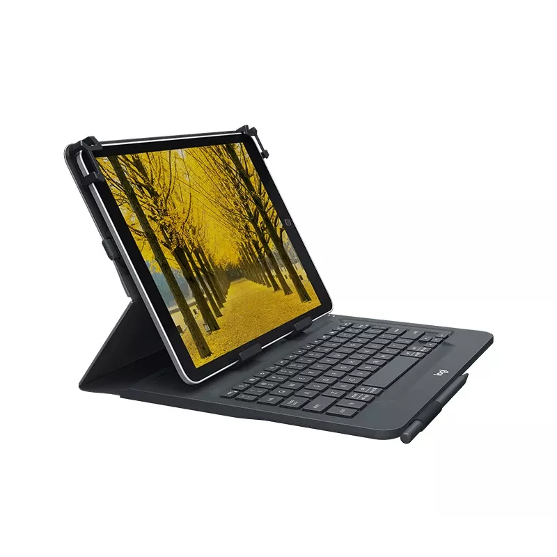 Logitech universali klaviatūra ir dėklas 9-10 colių planšetėms, Bluetooth 3.0, QWERTZ šveicariška vokiška išdėstymas, grafitas